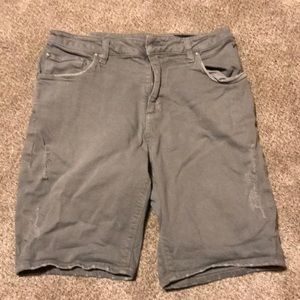 Light grey denim shorts